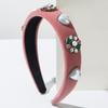 Cross-border European American Valentine's Day Alloy Pearl Peach Heart Diamond Sweet Elegant Hair Band Headband Festival Dating