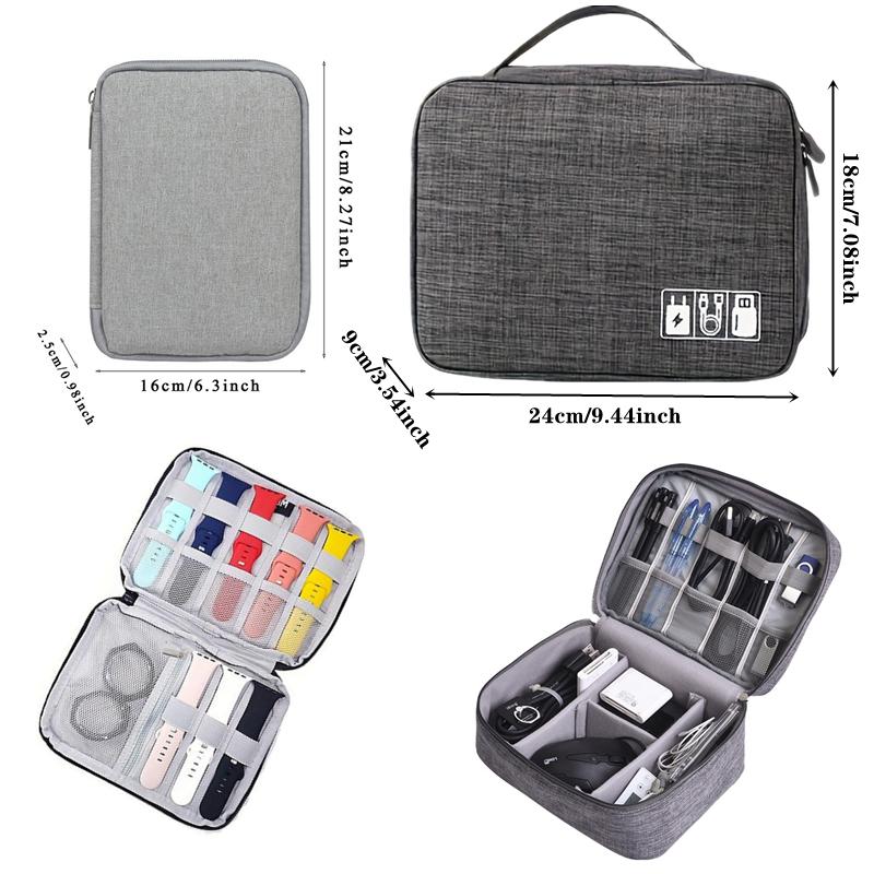 Portable Cable Storage Bag Waterproof Digital Electronic Organizer USB Data Line Charger Plug Storage Bag Travel Cable Organizer