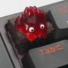 Resins Keycap with Transparents Fire Demons Enhances Backlit Claritys for Gamers and Typists
