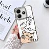 Kawaii Line Puppy Cute Soft Phone Case For Xiaomi Redmi Note 14 15 Pro Plus 13 12 11S 11T 5G 10 9S 9 Plating Anti-Fall Fundas