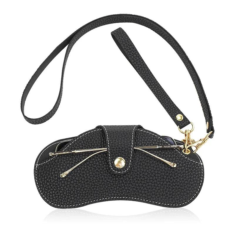 PU Leather Glasses Bag Fashion Portable Spectacle Case Sunglasses Storage Hanging Bag Glasses Case Protective Cover