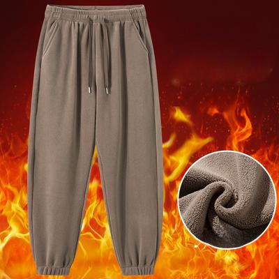 Wintermode heren plus fluwelen dikke warme broek Casual herenbroek