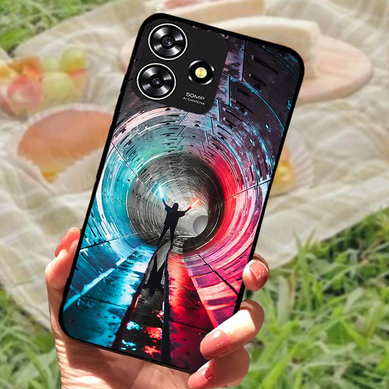 Für ZTE Blade V50 Smart Case Hülle Silikon Weich Marmor Schwarz Bumper Funda Coque für ZTE V50 Design 4G Schutz V50Smart