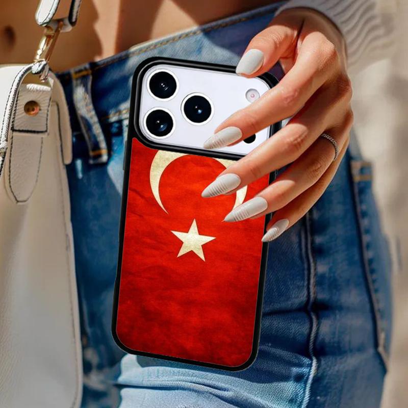 Turkei Turkey Ataturk Flag Banner Phone Case For iPhone 17 Air 14 15 13 12 Max Cover For Apple 16e 11 Pro Max Plus Coque