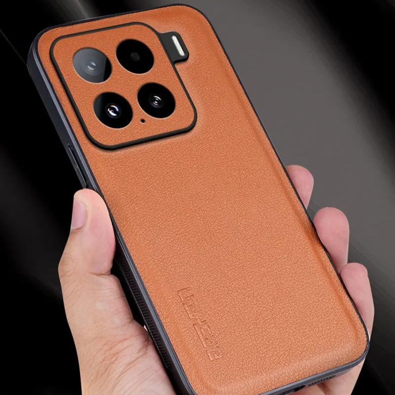 Carbon Fiber PU Leather Shockproof Cover For Xiaomi 15 15S Pro 15 14 13 Ultra Anti-Shock Soft Phone Case For Xiaomi 15 14 13 Pro