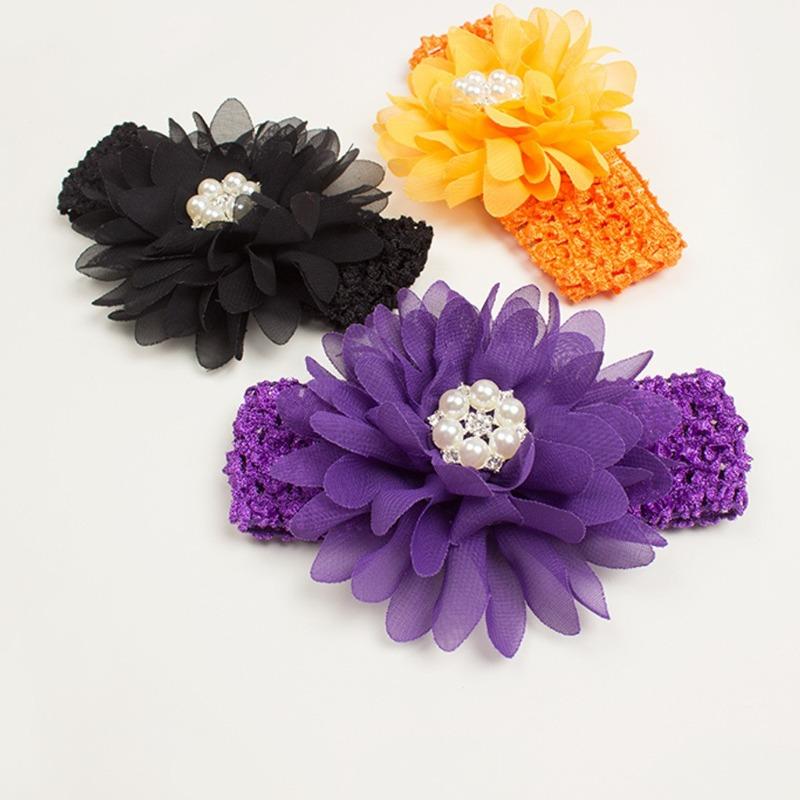New Hollow Flower Baby Headband, Children's Headband with Beads, Thin Comfortable Baby Hair Accessories