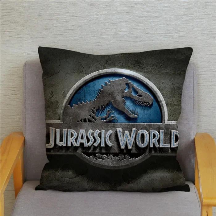 Jurassic Park Dinosaur Print Pillowcase Peach Skin Cushion Cover  Home Decor , 30x30cm