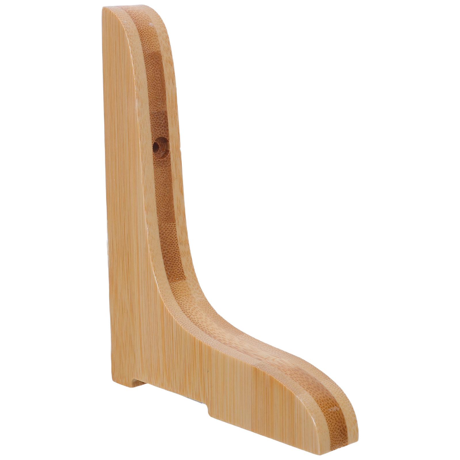 

Floating Shelves Bracket Wooden Triangle Brackets Stable Wall Mount Shelf Holders Fixed Shelf Supports for Kitchen Cabinets 10x7.5x2cm