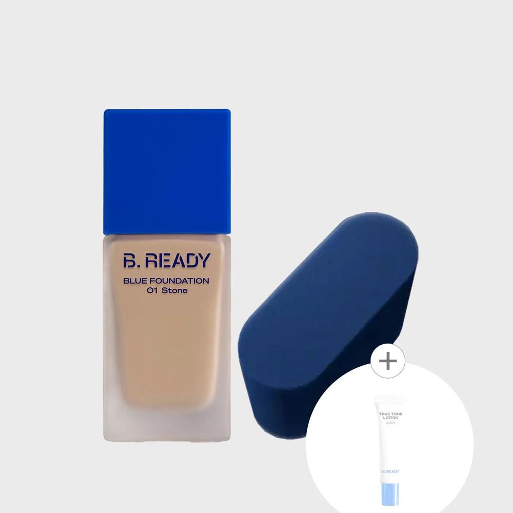 Blue Foundation 35ml + Puff Stone No. 1