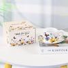 Prosperous Flowers Ceramic Tea & Coffee Cup Set - Luxurious Cup and Saucer Gift Box Souvenir
