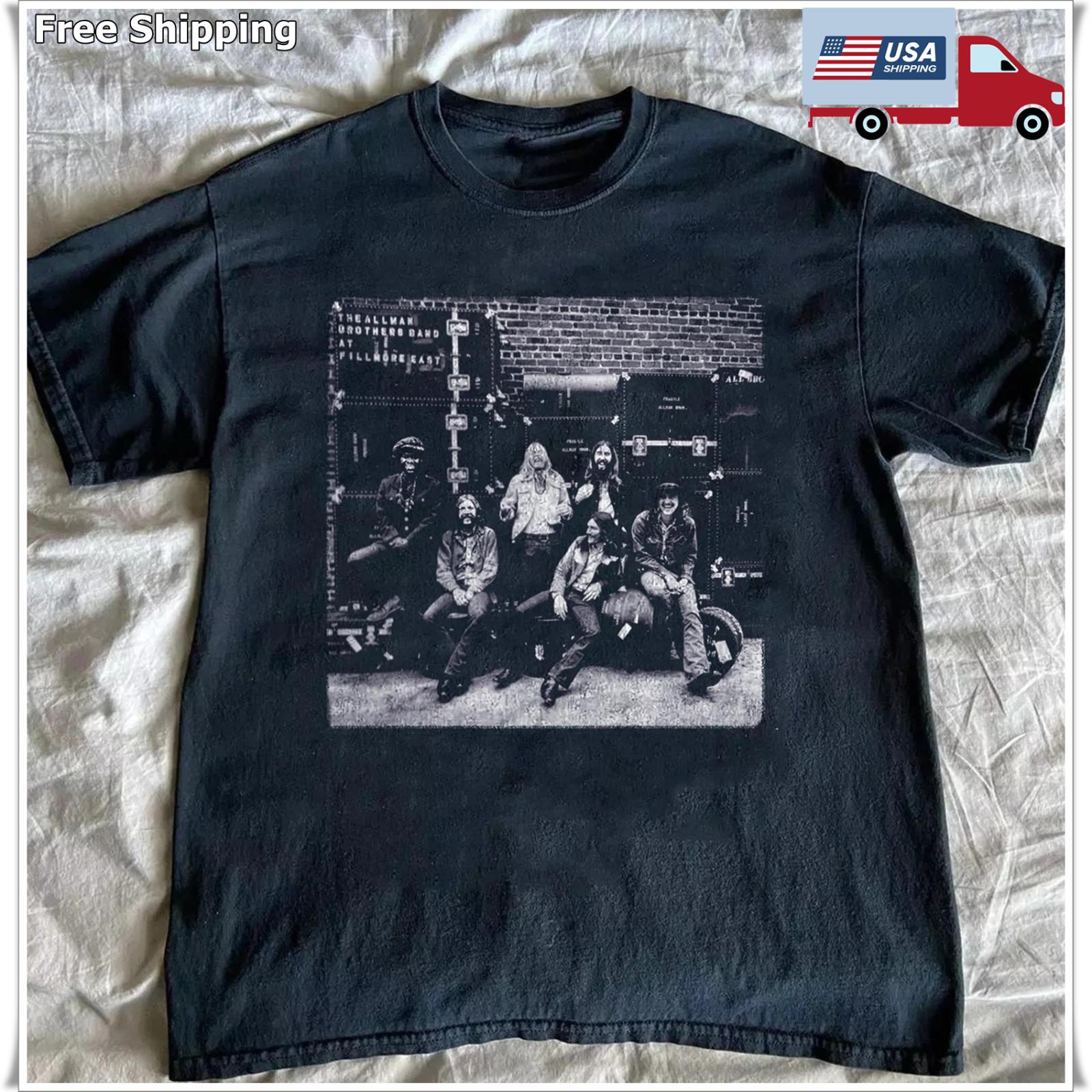 The Allman Brothers - At Fillmore Unisex Black T-shirt Size S-5XL M