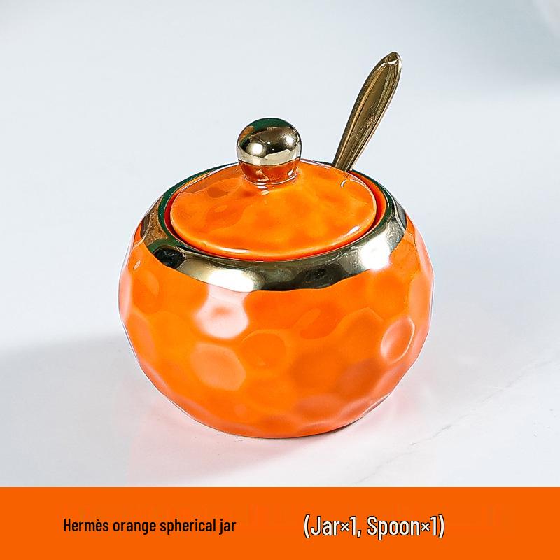 

Скандинавский керамический набор для приправ: Роскошная бутылка для соевого соуса, банки для соли и глутамата натрия для кухни Metal