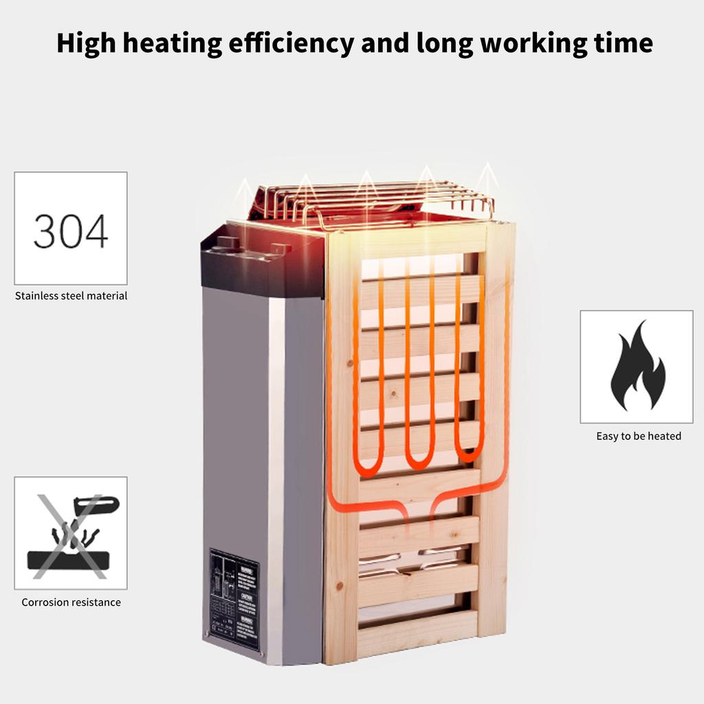 3.6KW Stainless Steel Sauna Stove Internal Control Type Heater Sauna Room Equipment 230V Sauna Heater Sauna Stove Sauna Supplies