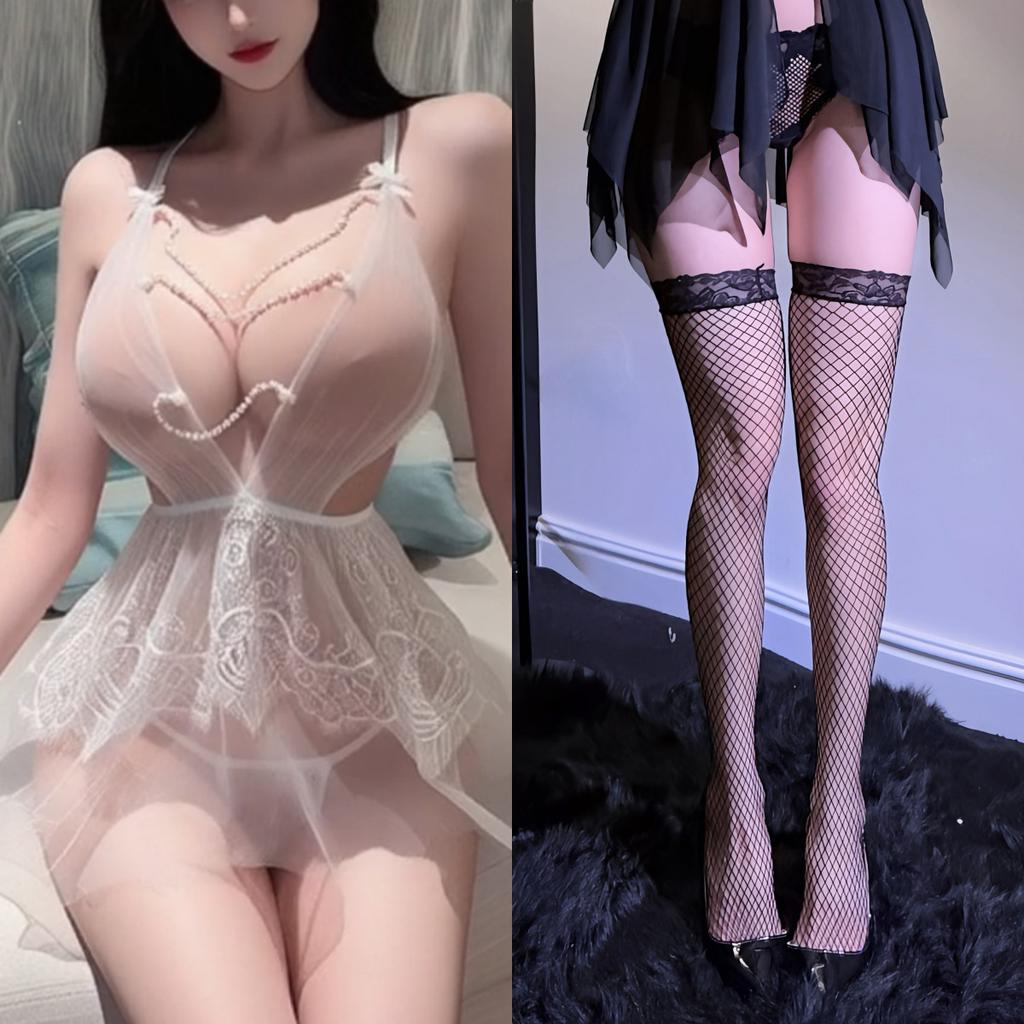 Sex Underwear Exposed Breasts Pure Desire Small Breasts Seduction Mesh Nightgown Hot No-take-off Suit Flirting Sex Underwear Uniform