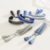 Seven-Color Full Diamond Woven Bracelet with 'JADORE' Letter, Handmade Tassel Chain, Crystal Design for Women