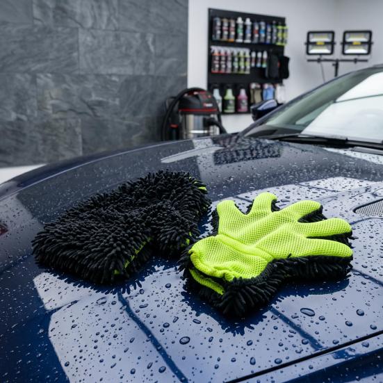 1 Stück Autowaschhandschuh Chenille Mikrofaser Fahrzeugwaschhandschuh Fünf Finger Wiederverwendbarer Reinigungshandschuh für Autos LKWs Motorräder Bootsdecks