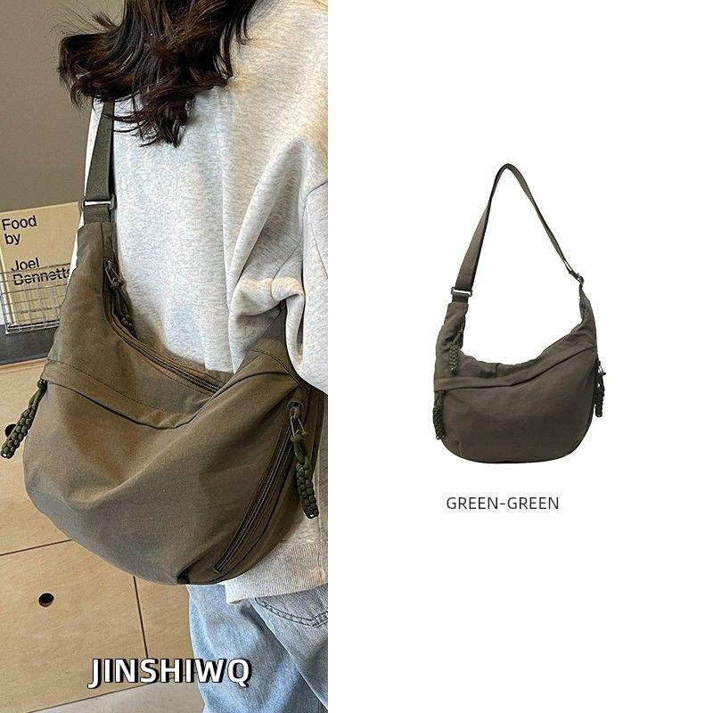 Japan Import Muj Crossbody Bag Dumpling Bag Women's Versatile Single-Shoulder Bag Large Capacity Sports Lightweight Small Bag