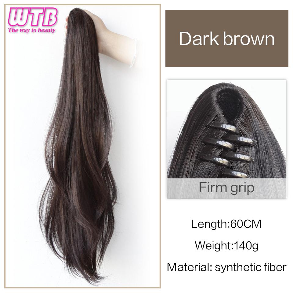 WTB Synthetic Ponytail Wig Female Micro-curly Long Hair High Ponytail Senior Natural Long Curly Hair Fake Braid