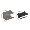 Paper Roll Toilet Paper Holder Wall Mounted Self-Adhesive Anti Rust Waterproof Belt Storage Tray Kitchen Tissue Holder