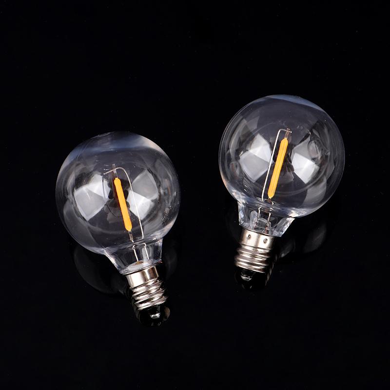 G40 Glühbirnen E12 3V 120V 220V 1W Glas-Globusbirnen Lichterkette Innen Außen Terrasse Heim Garten Deko Warmweiß