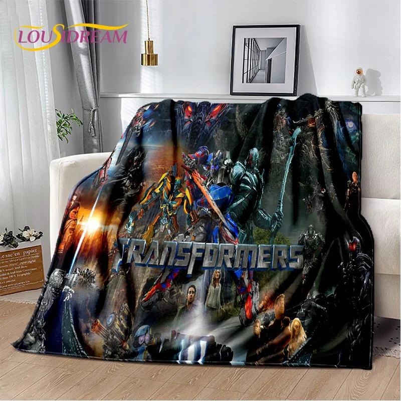 HD Cartoon T-Transformers  Autobots 3D Soft Blankets,Keep Warm Throw Blanket for Picnic Beds Sofa Home Bedroom Gifts Kids Hiking