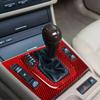 2Pcs Red Carbon Fiber Interior Gear Shift Frame Cover Trim For BMW 3 Series E46