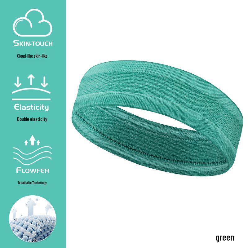 Non-Slip Silicone Running & Yoga Sweatband - Absorbent, Seamless Sport Hairband