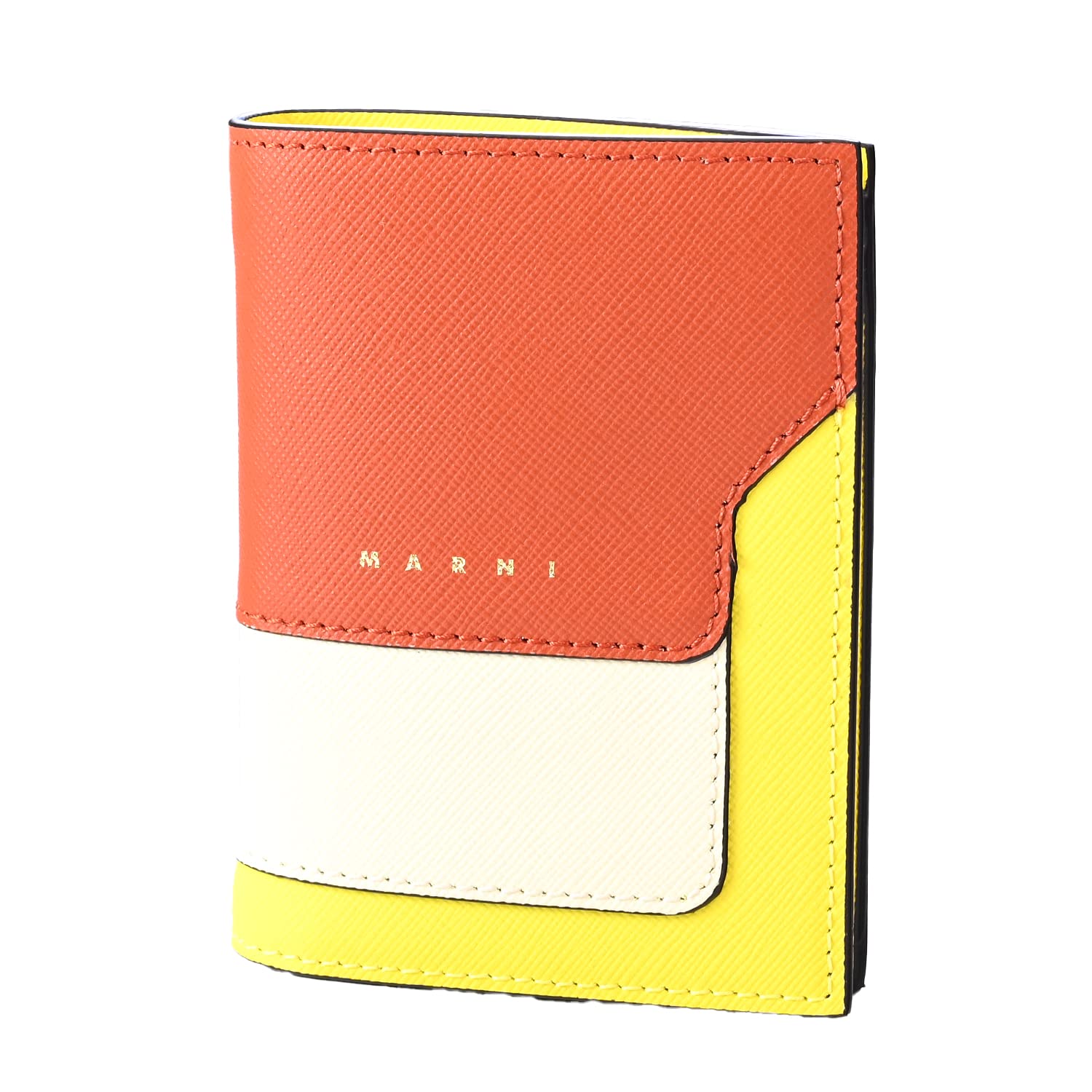 

Marni Bifold Wallet Zip Compact Wallet Saffiano Leather Brown Bicolor PFMOQ14U13 LV520 Z619M Women s [Item]
