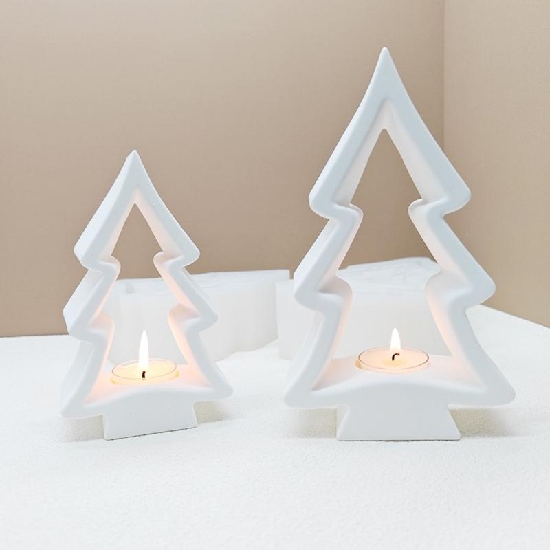 Christmas Tree Candle Holder Silicone Molds Epoxy Resin Molds Soap Molds Candlestick Molds for Candle Holder Making