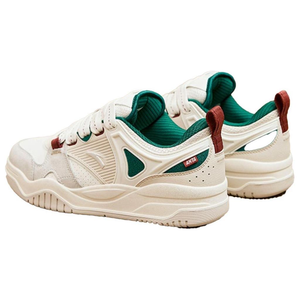 Anta Maris Sal Puffy Shoes Height Increasing Height Increasing Low top Skateboard Shoes Men's White Gray Green 912348005-5