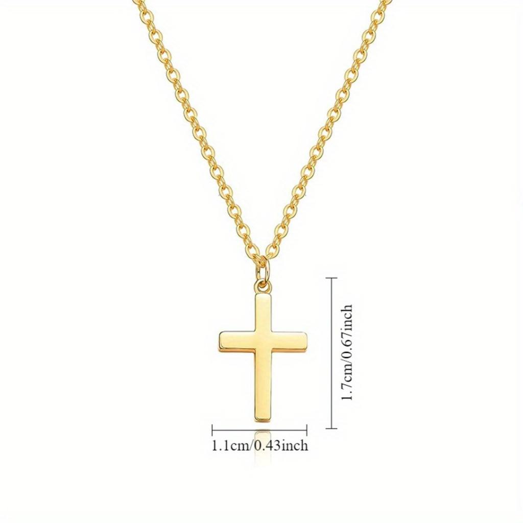 Minimalist Cross Pendant Necklace with Delicate Chain Timeless Religious Inspired Jewelry