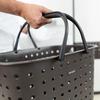 Recair Laundry Basket, 3 Tiers, Dark Brown