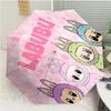Labubu1 Print Automatic Umbrella, 8 Rib Iron Frame, Plastic Handle, Suitable for Outdoor Travel &Daily , Ideal Gift