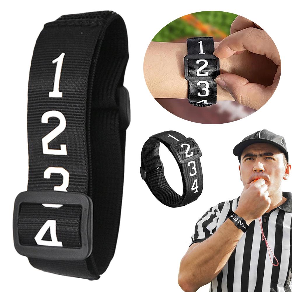 Football Referee Gear Umpire Indicator with Sliding Clip Football Numbered Wrist Down Indicator for Match Sports China Mainland