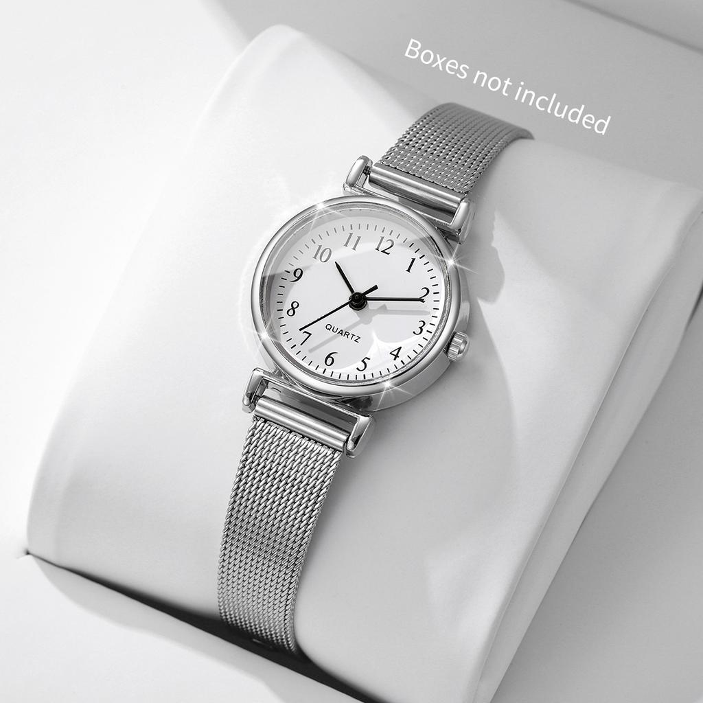 1PC/2PCS Fashion Women Watches Ladies Simple Mesh Band Quartz Watch Reloj Mujer