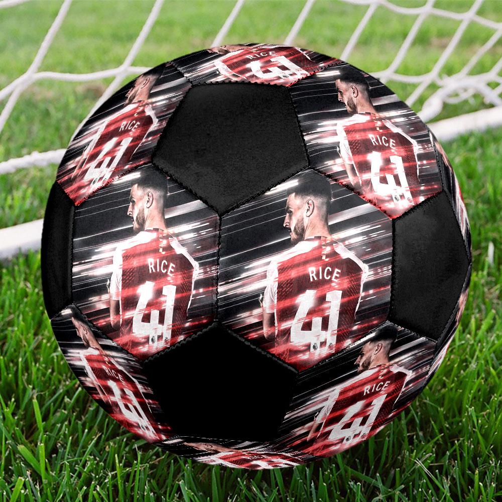 Declan Rice size5 Soccer Ball, colorful, suitable for all ages, machine-stitched, PVC material, competition grade,durable and high bounce