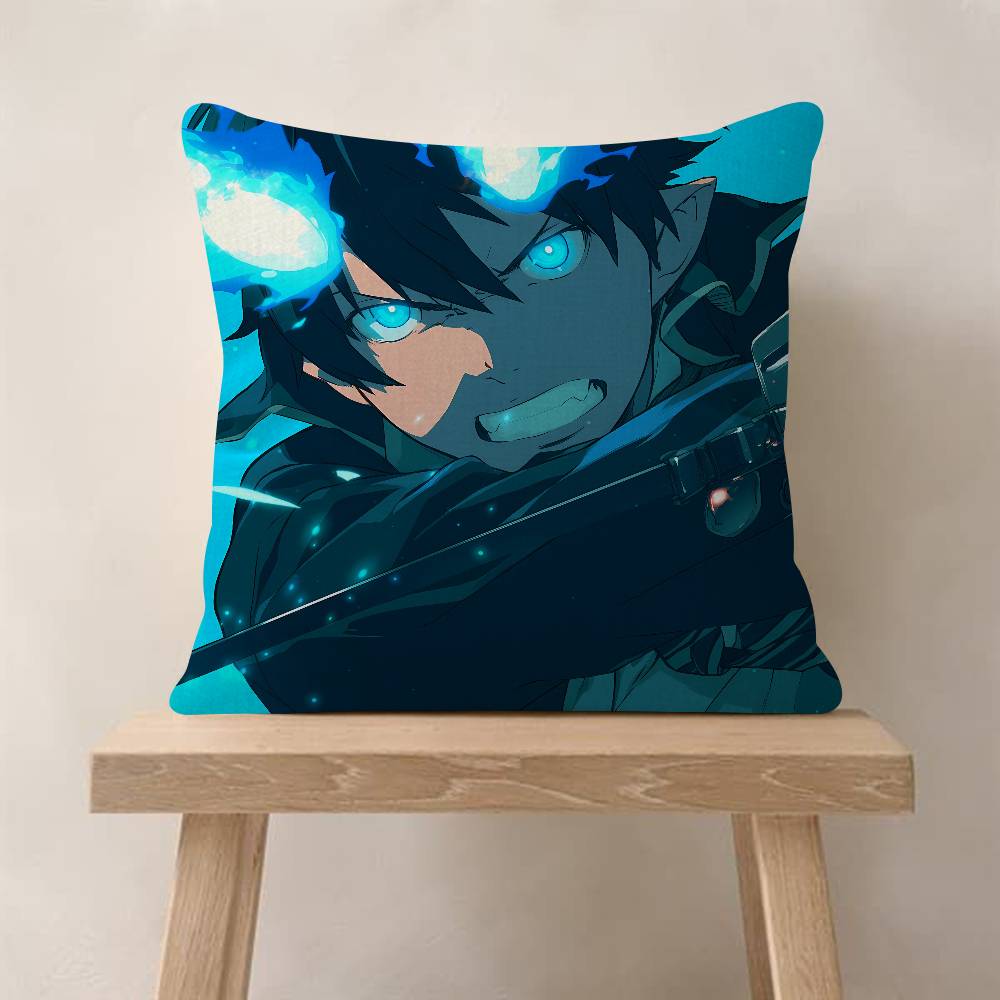 TV Anime Blue E-Exorcist Pillow Dust Cover Bedroom Kids Party Decoration Pillowcase Birthday Children Gift