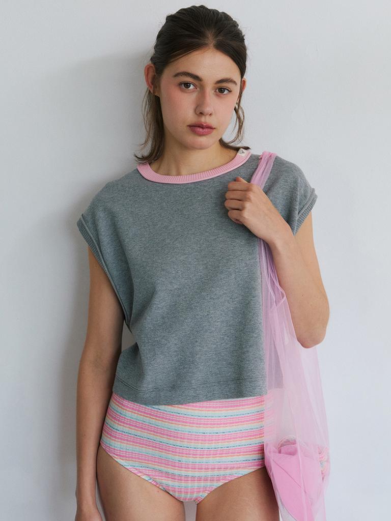 Jolliangbol Boxy Cut - Off Knit Tank Top (4 Colors)