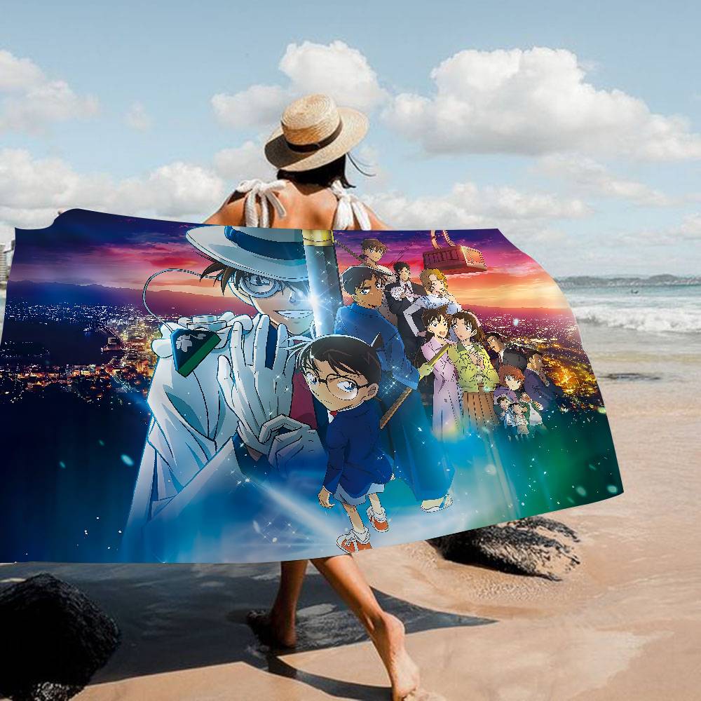 D-Detective C-Conan Grandi Asciugamani da Spiaggia in Microfibra Asciugatura Rapida Asciugamano Asciugamani da Spiaggia Sabbia Asciugamano da Piscina Per Viaggio Nuoto Piscina Yoga