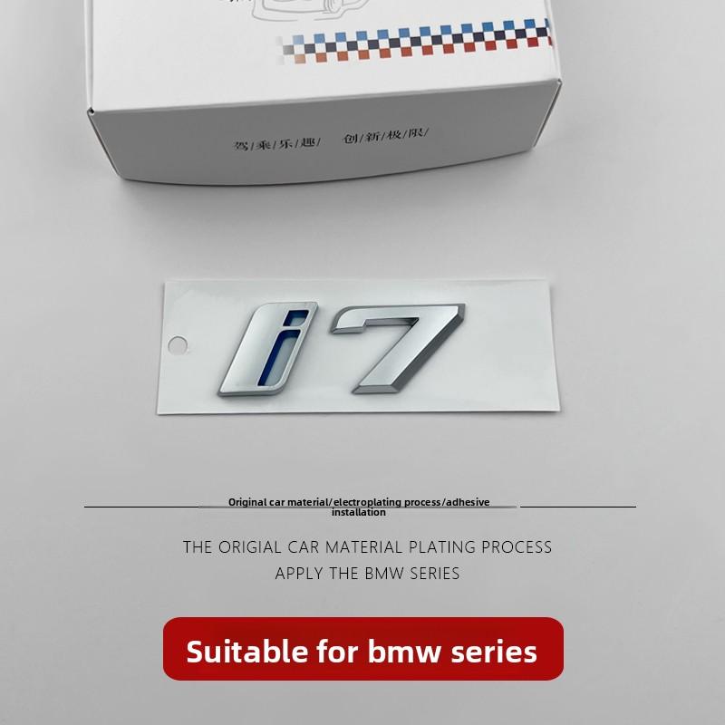 3D ABS Auto Emblem Karosserie Heck Kofferraum Fenster Aufkleber Abzeichen Dekoration Decal Auto Modifikation Für BMW ix3 ix i3 i4 i7 Zubehör