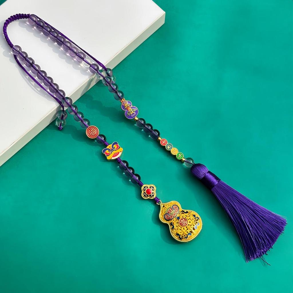 Retro Anhänger aus Gold-Sand-Legierung im chinesischen Stil zur Dekoration des Autorückspiegels