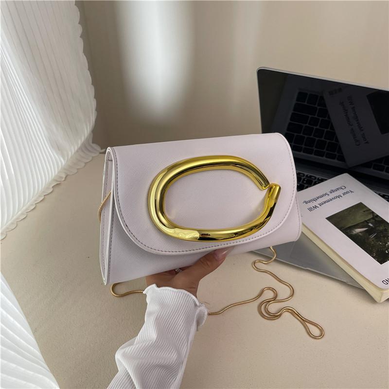 

Niche design dinner bag women s 2026 new fashion chain box bag small bag shoulder messenger bag белый