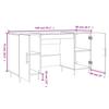 Desk Sonoma Oak 140x50x75 cm Particleboard