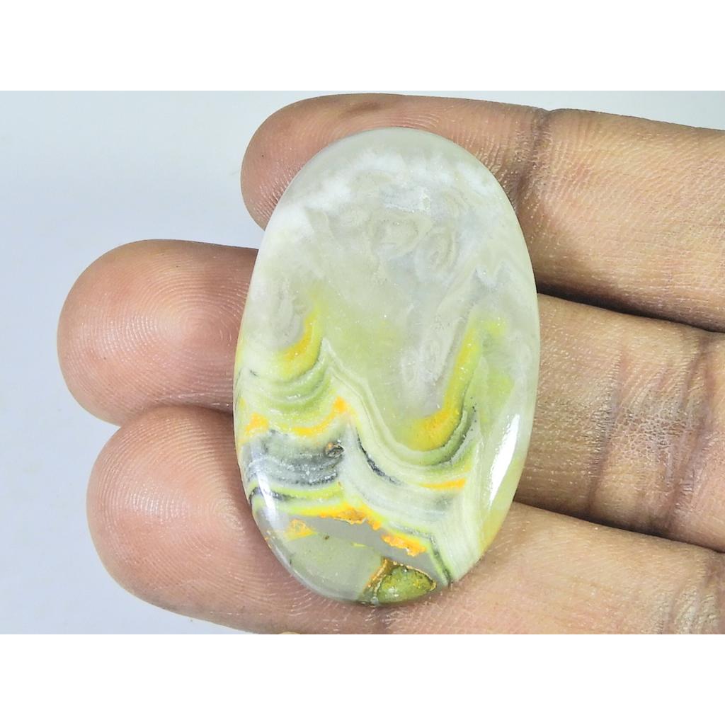 51Cts.Natural Bumble bee Jasper Oval Cabochon Loose Gemstone 25X42X05 MM B-387