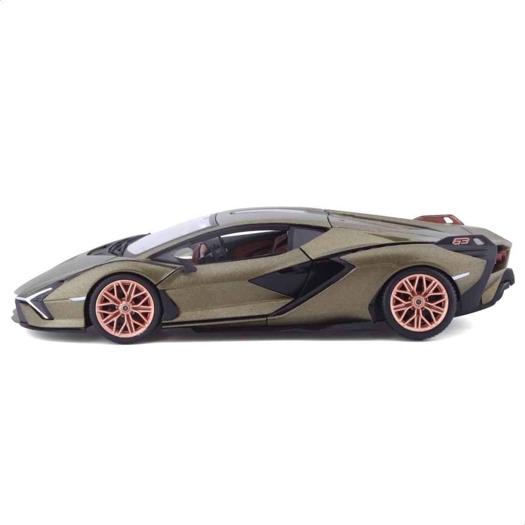Bburago 1/24 Scale Lamborghini Sián FKP 37 2019 Green / Diecast Model Car, Finished Product, 18-21099 GN