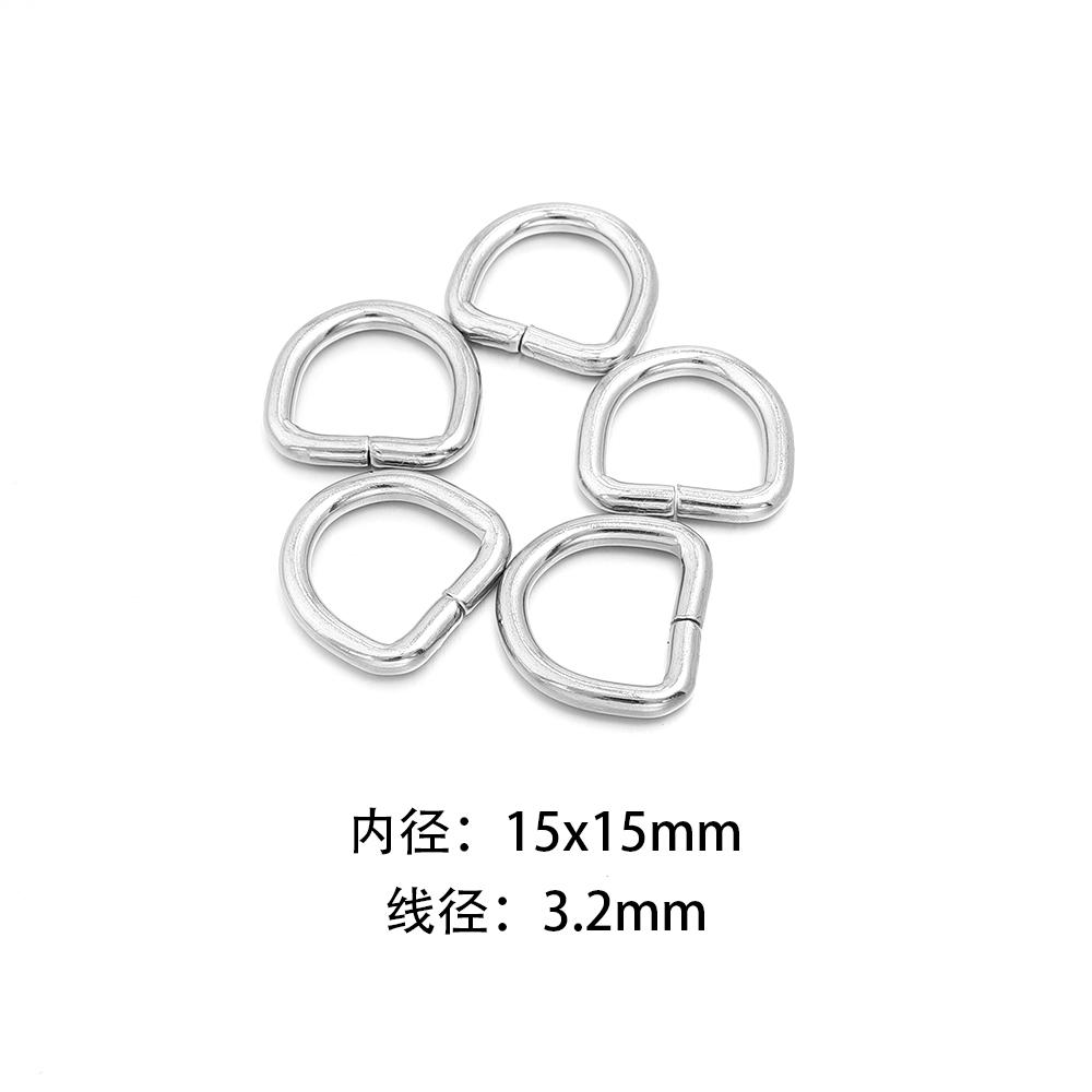 10-20pcs Metal D Ring Adjustable Buckle Clasp For Webbing Backpacks Straps Bags Cat Dog Collar Chain Buckles DIY Accessorie