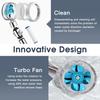 360 Degrees Turbo Rotating Fan Shower Head High Pressure Water Saving Spray Adjustable Showerhead Filters Bathroom Accessories