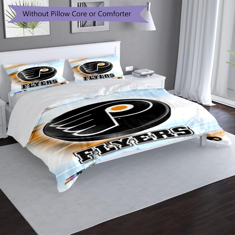 Flyers Hokey Takımı Tasarımlı Yatak Yatak Takımı 1 Nevresim + 2 Yastık Kılıfı Yumuşak Nefes Alabilir Ev Tipi Nevresimler