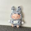 17CM Labubu Doll Coat Rabbit Hat Knitted Sweater Set Labubu Clothes