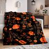 1pc Floral Pattern Lightweight Flannel Blanket, Comfortable and Warm Blanket, for Office and Camping Sofa Bed, Livingroom100